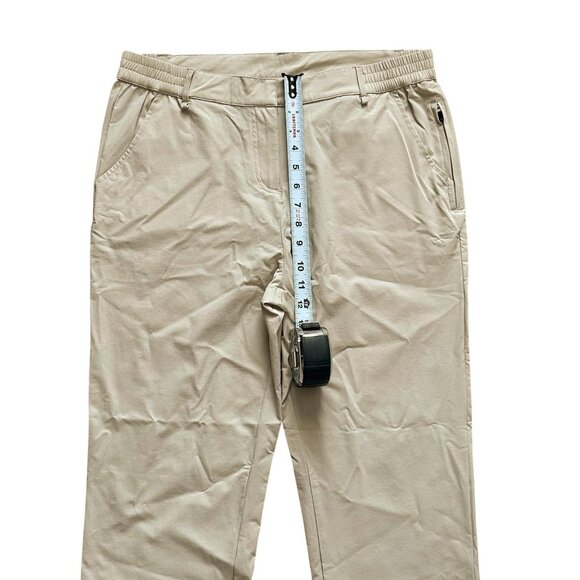 Hiverlay Pants Womens Large Khaki Golf Stretch Elastic Waist Performance Travel - Picture 3 of 11